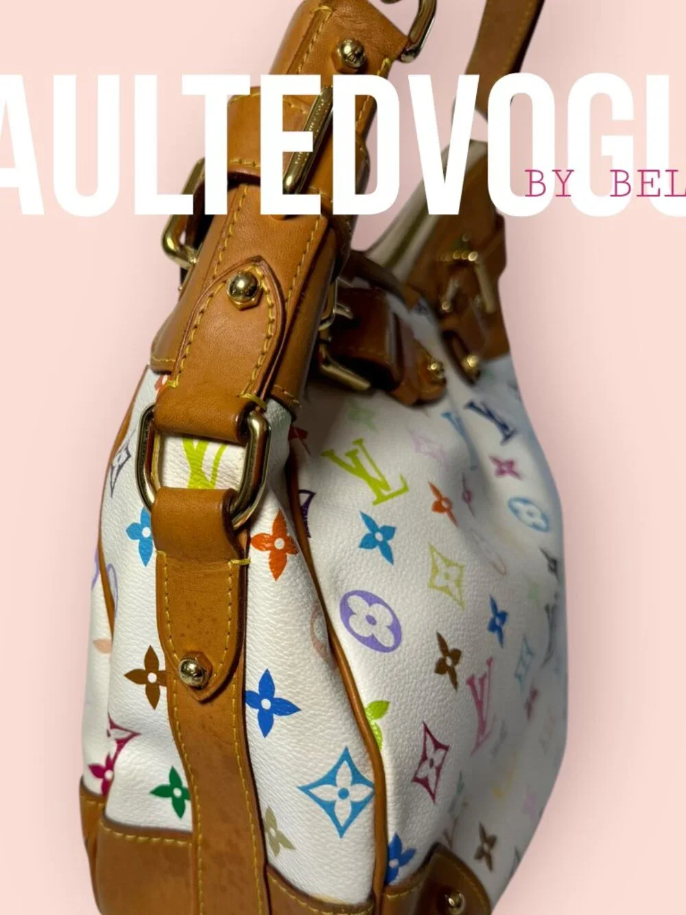 ✨ Louis Vuitton Lodge PM White Multicolore Murakami Hobo Bag ✨ - Picture 9 of 16